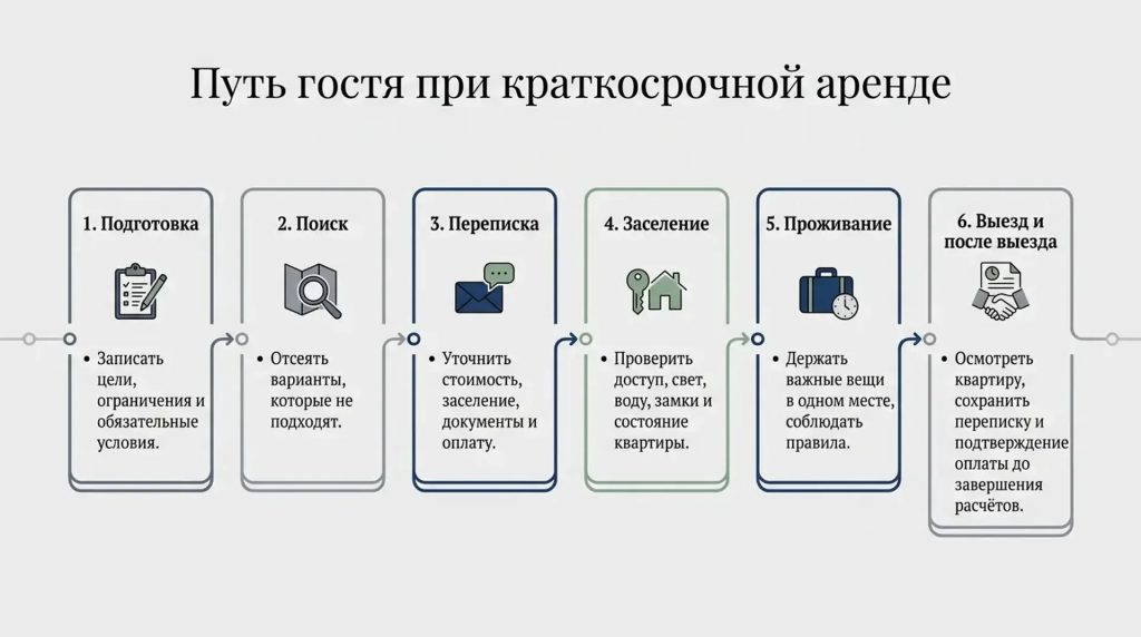 Путь гостя при краткосрочной аренде